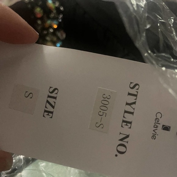 Celavie 3005S Short A-Line Dress Sweetheart Rhinestone Empire NWT size small - Picture 6 of 9